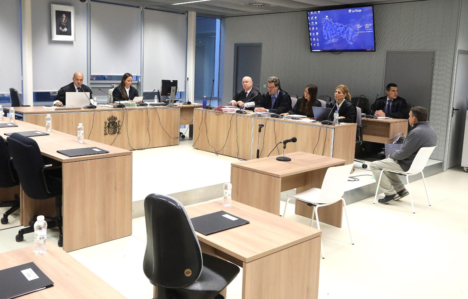 El acusado, en una de las sesiones de juicio que se sigue contra él en la Audiencia Provincial.