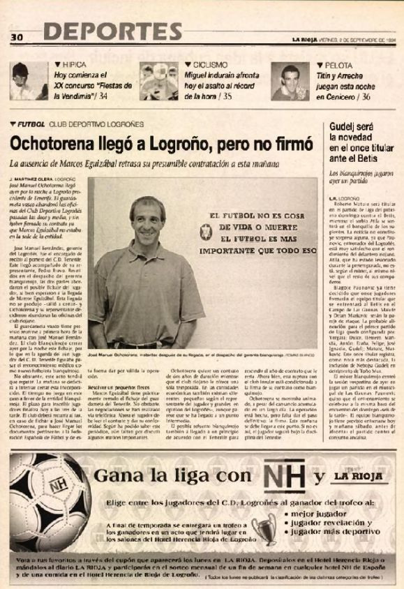 Publicado en Diario LA RIOJA el 2 de septiembre de 1994