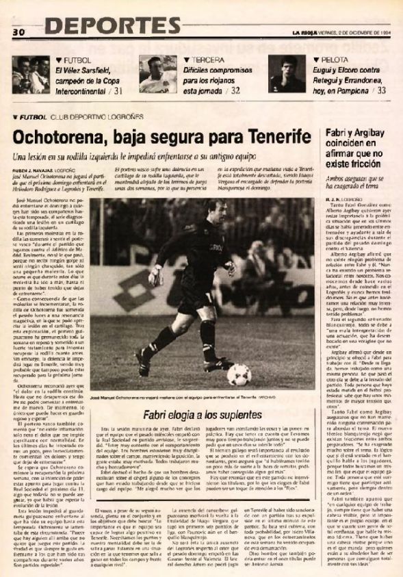 Publicado en Diario LA RIOJA el 2 de diciembre de 1994