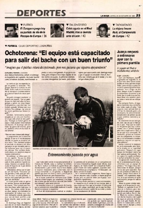 Publicado en Diario LA RIOJA el 20 de octubre de 1994