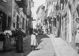 Fotografía antigua de la calle Mayor de Calahorra, que formará parte de la exposición.
