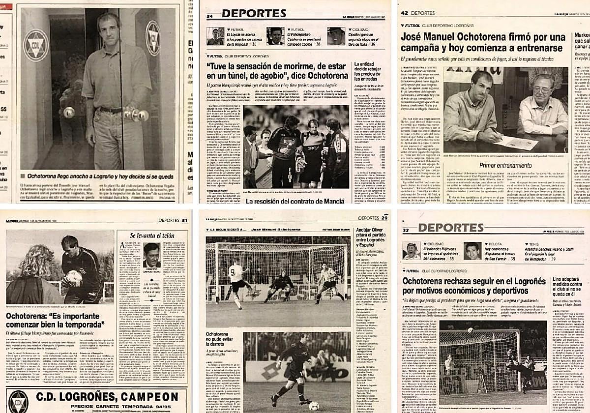 Las páginas de Diario LA RIOJA que protagonizó José Manuel Ochotorena