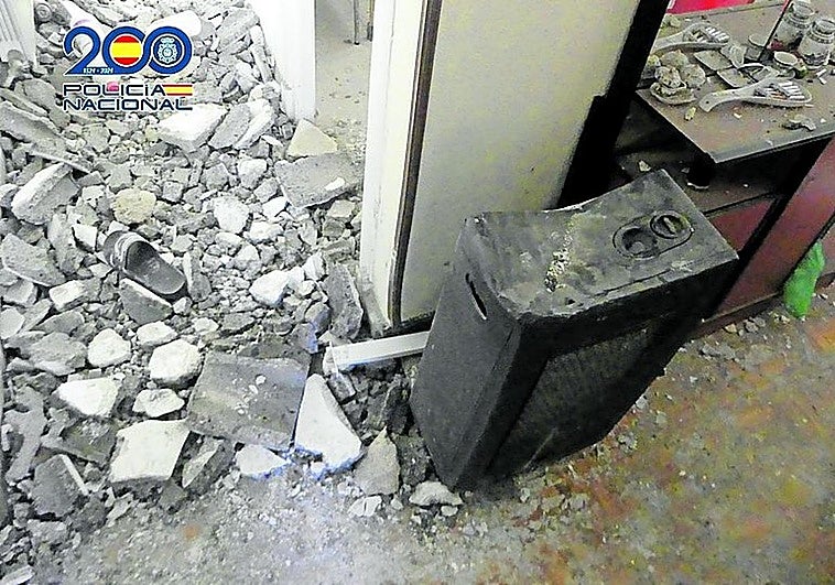 Estado en el que quedó la vivienda del detenido.