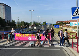 Manifestación de los vecinos.
