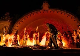 Espectacular imagen de la recreación del Auto de Fe en El Espolón, el año pasado.