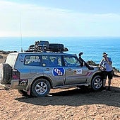 El Mitsubishi Montero con el que José Carlos y Alberto participaron en la prueba de orientación.