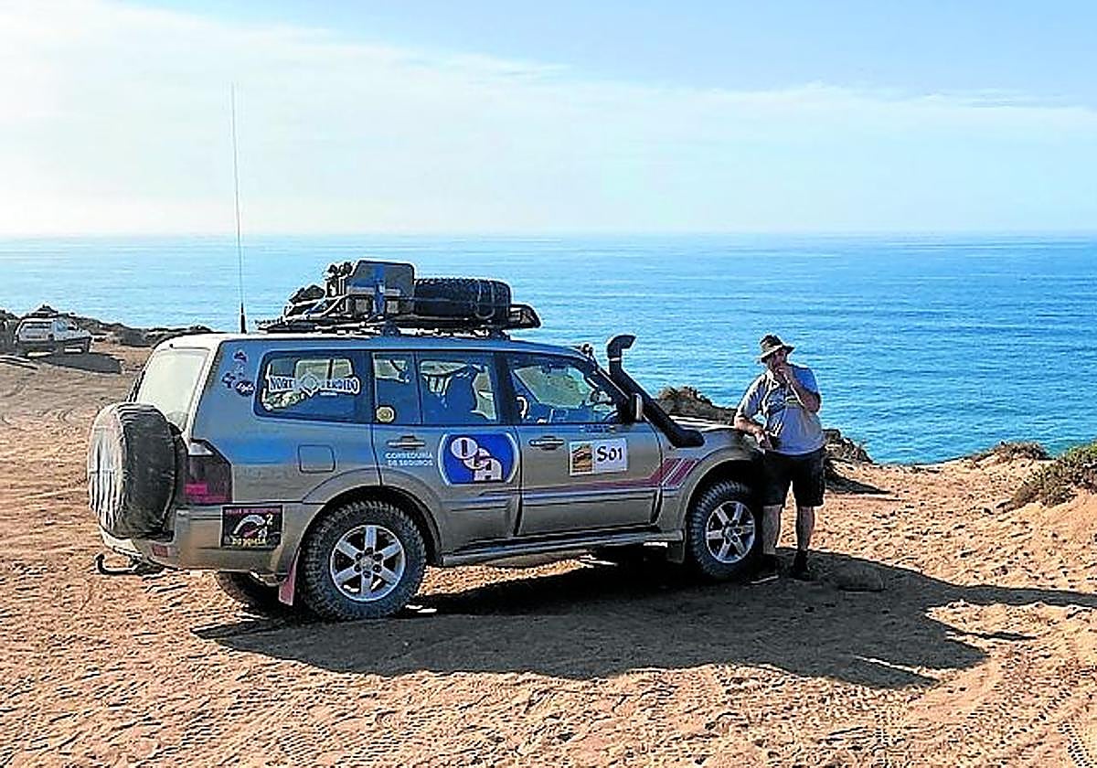 El Mitsubishi Montero con el que José Carlos y Alberto participaron en la prueba de orientación.