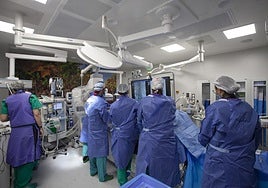 Intervención quirúrgica en el Hospital San Pedro.