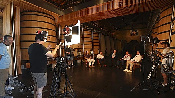 Un momento del rodaje el documental.