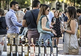 Imagen de una cata popular de los Premios Ecovino en una edición anterior