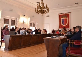 Votación en el pleno de la sanción a la empresa Burcor.
