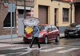 Viento en Logroño, en una imagen de archivo.