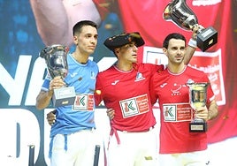 Zabala, Peio Etxeberria y Altuna III, en el podio.