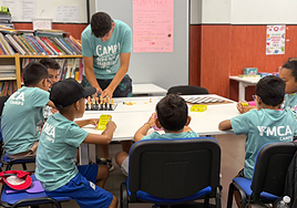 Niños particpantes en el campamento de verano.