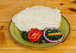 Un típico plato de ugali.