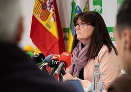 Rita Beltrán, futura presidenta del PR+, en la comparecencia de este viernes.