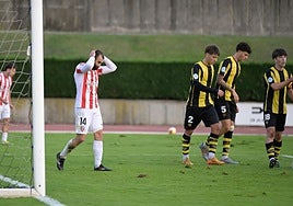 Lupu se lamenta en un momento del partido ante el Basconia.