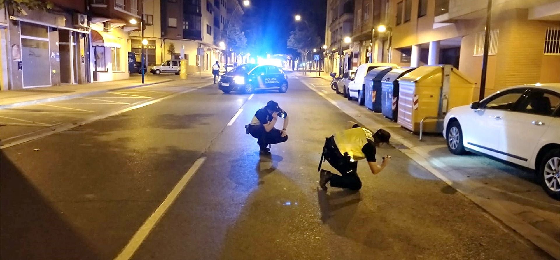 Intervención policial en la calle Doce Ligero de Logroño, en una imagen de archivo.