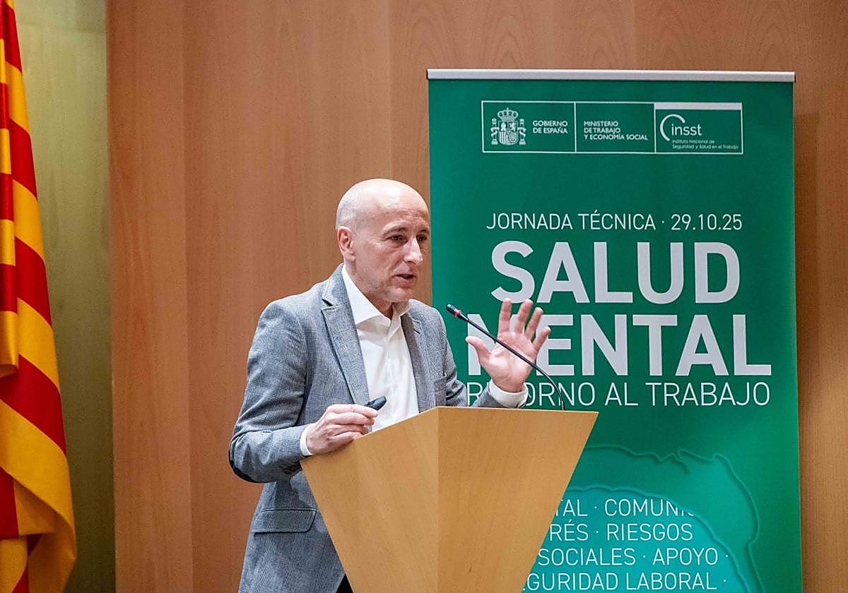 Guillermo García, durante una de las jornadas técnicas realizadas sobre el informe.
