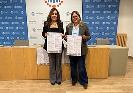 Rosa Herce, alcaldesa de Arnedo y María Jesús Zapata, concejala de Cultura, presentan el ciclo de actividades