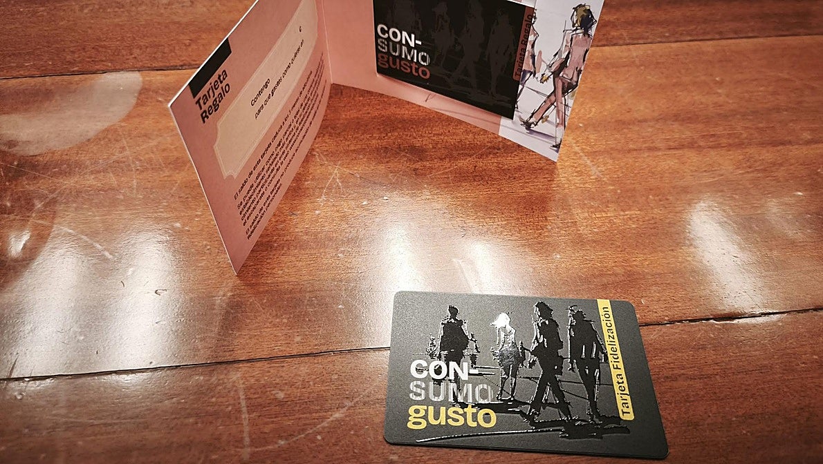 Las tarjetas físicas del sistema 'Consumo gusto', impulsado por la FER Comercio.
