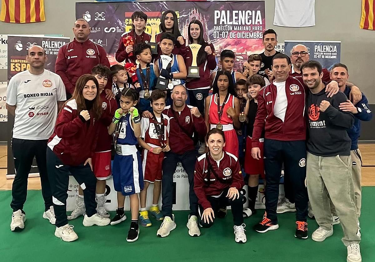 Componentes de la delegación riojana.