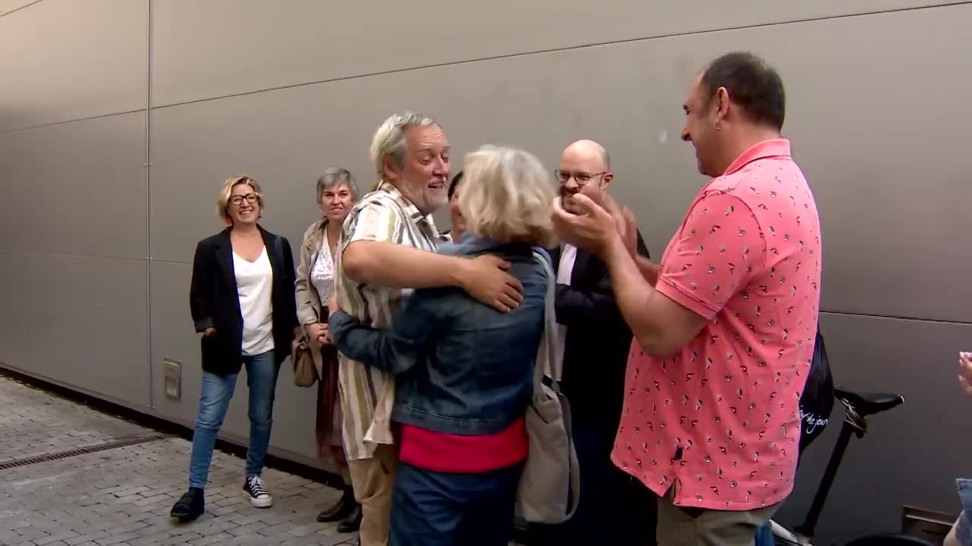 Junqueras, Alamany, familiares y militancia de ERC reciben a Coronas tras volver de la Flotilla