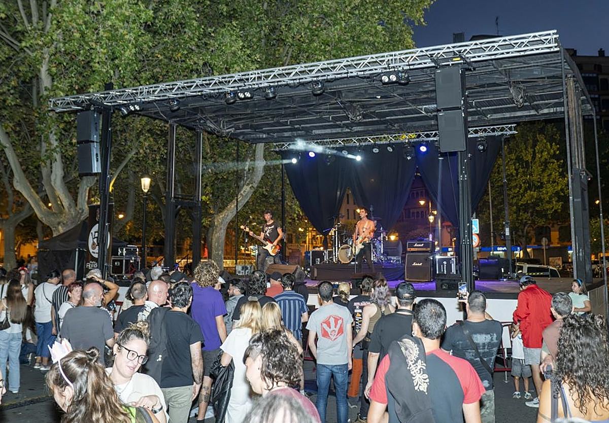 Ohmnicidas, durante su actuación en Logroño.