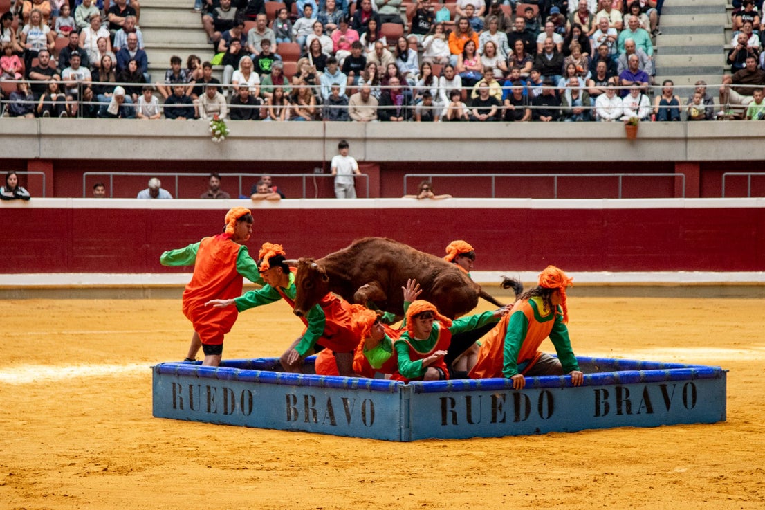 Caídas, revolcones y muchas risas durante las vaquillas