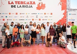 Los trabajadores de Diario LA RIOJA, Rioja Medios y TVR, durante la última jornada de La Terraza en El Espolón