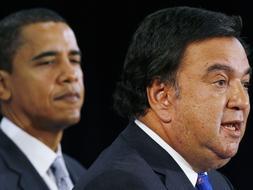 En la imagen, el gobernador de Nuevo México y el presidente electo durante su presentación ante los medios./ Reuters