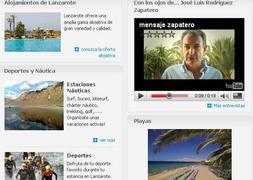 Zapatero promociona Lanzarote en un vídeo