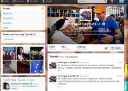 Captura del Twitter de Capriles. / RC