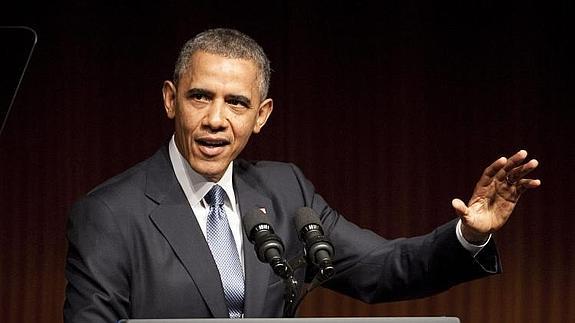 Barack Obama, durante el discurso con motivo del 50º aniversario de la Ley de Derechos Civiles