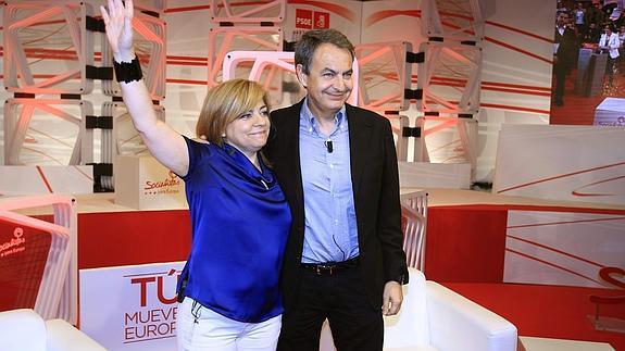 Elena Valenciano y José Luis Rodríguez Zapatero. 