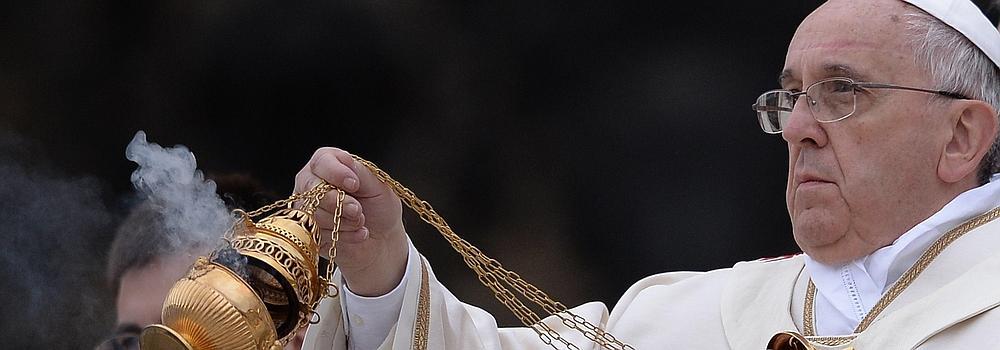 El Papa Francisco, durante la ceremonia de canonización.