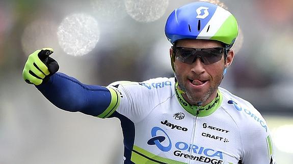 Albasini celebra su victoria en Friburgo. 