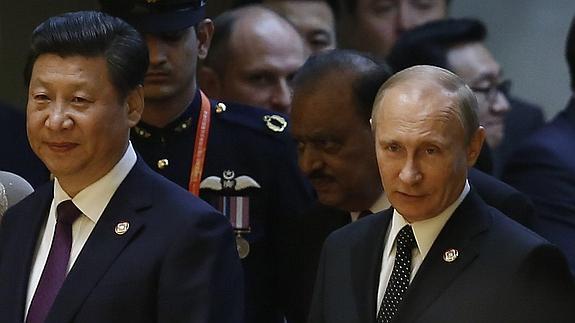 Xi Jinping y Vladímir Putin. 