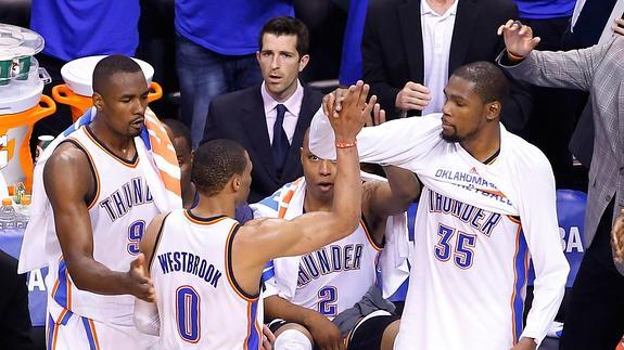 Ibaka, Westbrook y Durant. 