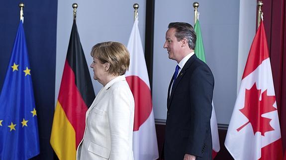 Angela Merkel y David Cameron. 