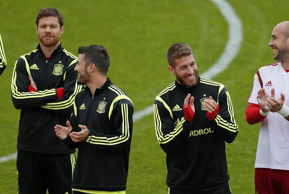 La selección, durante su último entrenamiento en Curitiba 