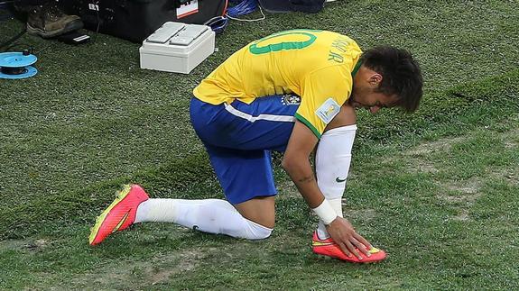 Neymar, durante el partido. 