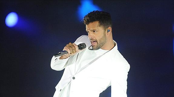 Ricky Martin, durante la actuación.