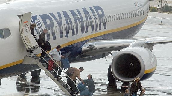 Un avión de Ryanair.