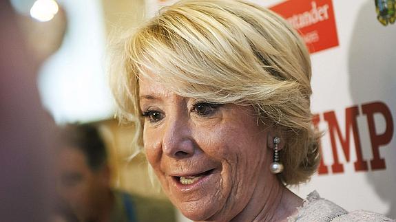 La presidenta del PP de Madrid, Esperanza Aguirre. 