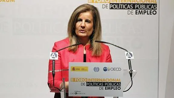 La ministra de Empleo y Seguridad Social, Fátima Báñez