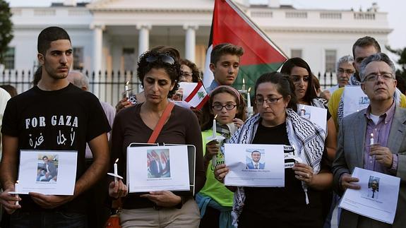 Protestas a favor de Gaza y frente a la Casablanca.