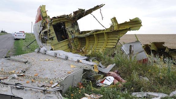 Restos del MH17. 