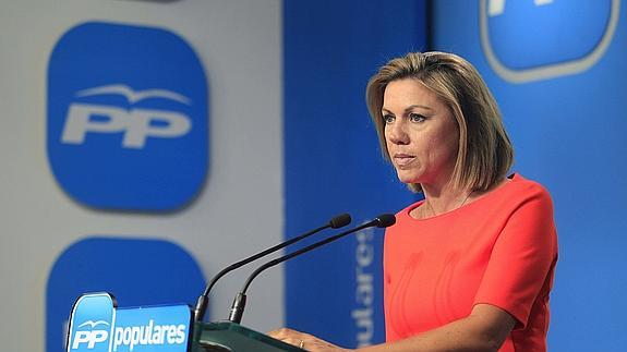 La secretaria general del PP, María Dolores de Cospedal. 