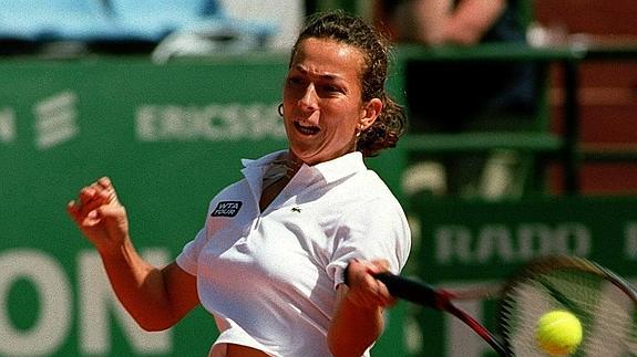 Gala León, durante el Abierto de Roma de 1999. 